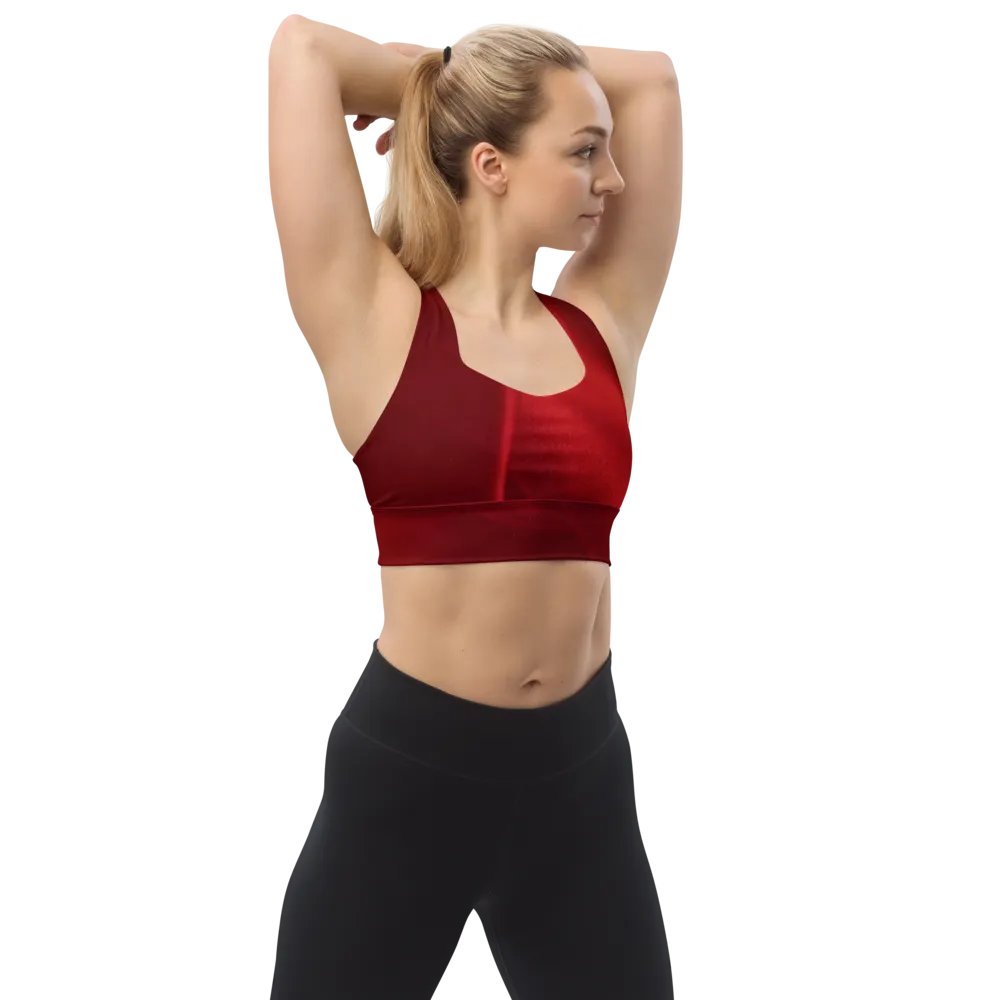 Radiant Red Longline Sports Bra product image (7)