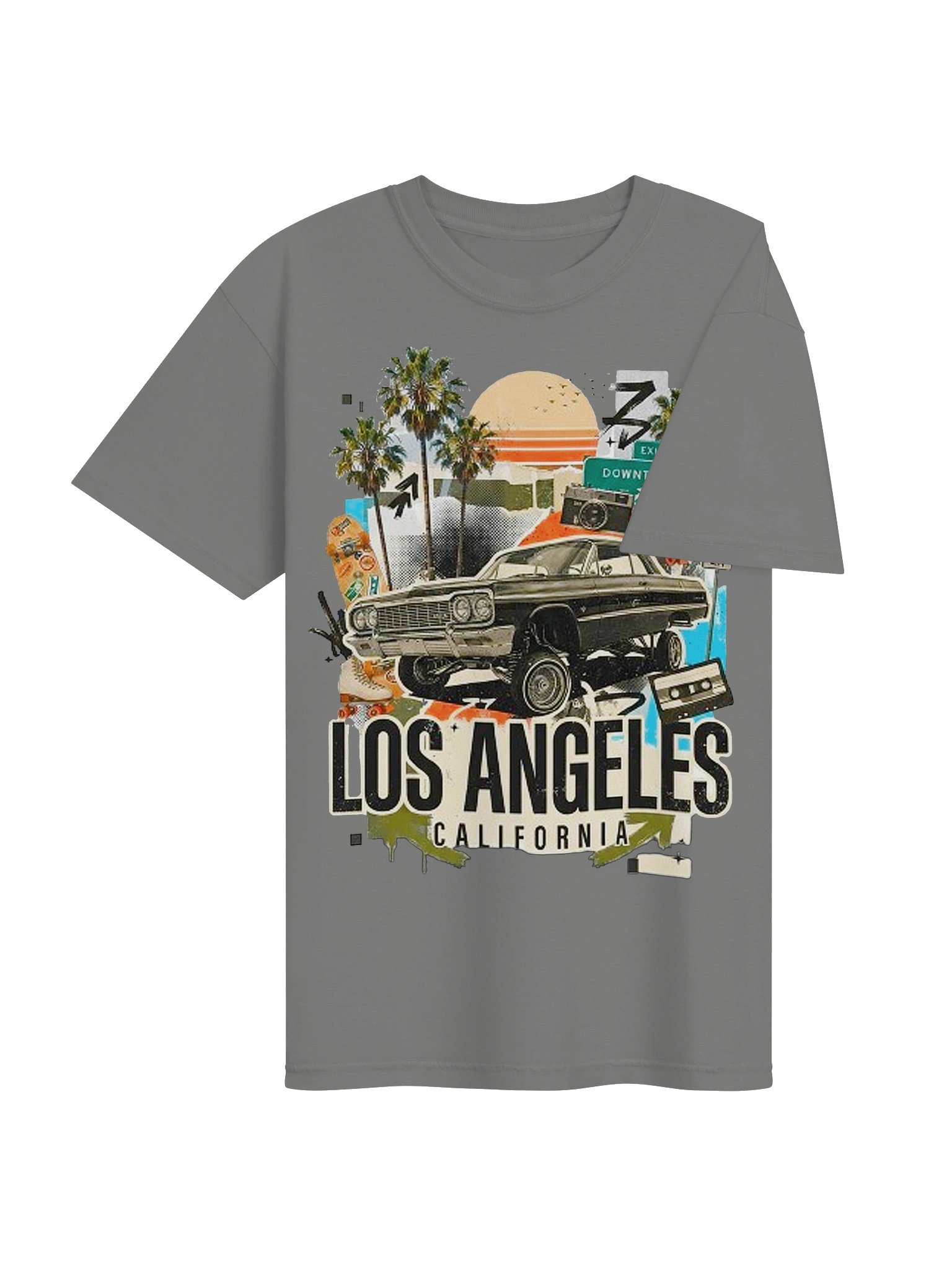 Los Angeles California Streetwear Tee | Vintage Lowrider Graphic Tee product image (4)