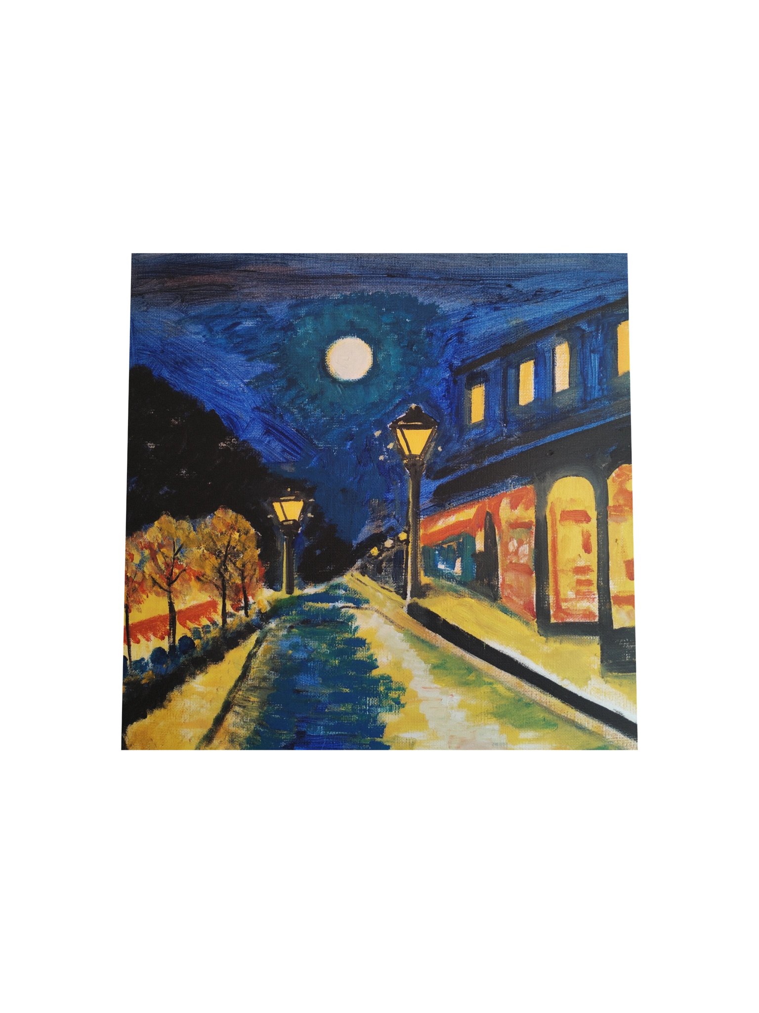 Poem "Street Lamp" Painting Paper Poster product image (4)
