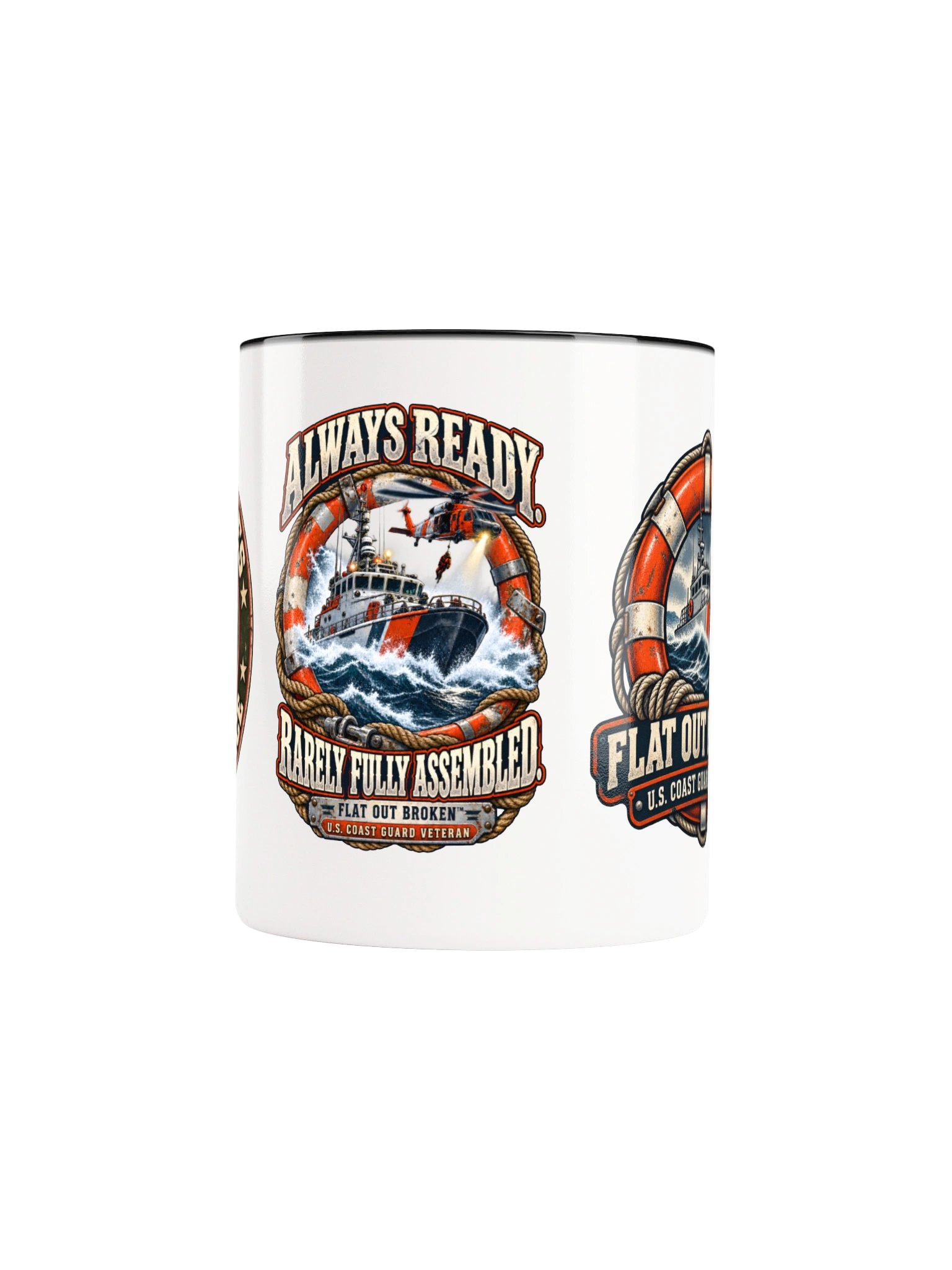 Coast Guard Veteran Coffee Mug — Always Ready, Barely Fully Assembled | Flat Out Broken™ product image (7)
