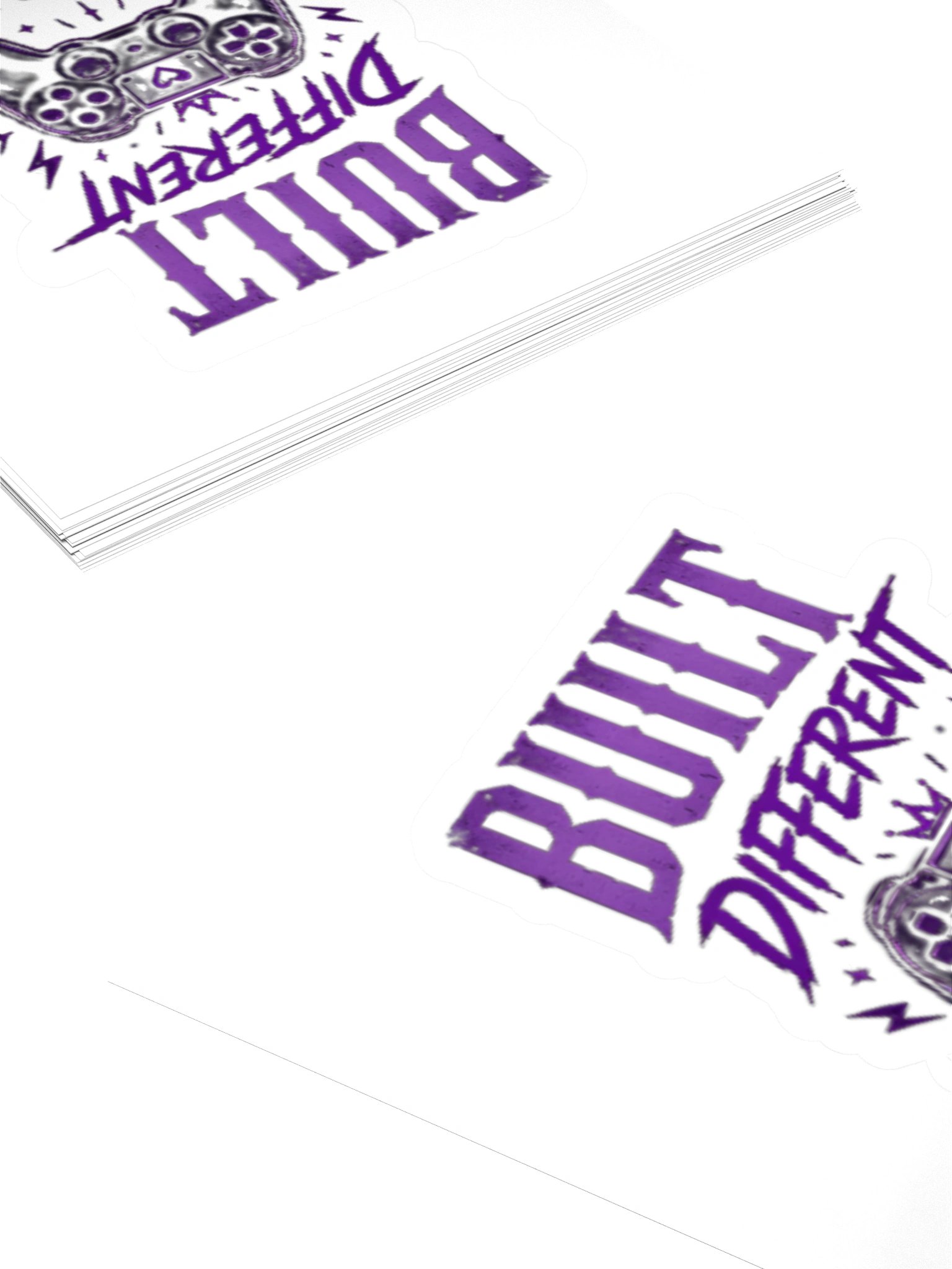 Built Different Gamer Kiss Cut Stickers product image (11)