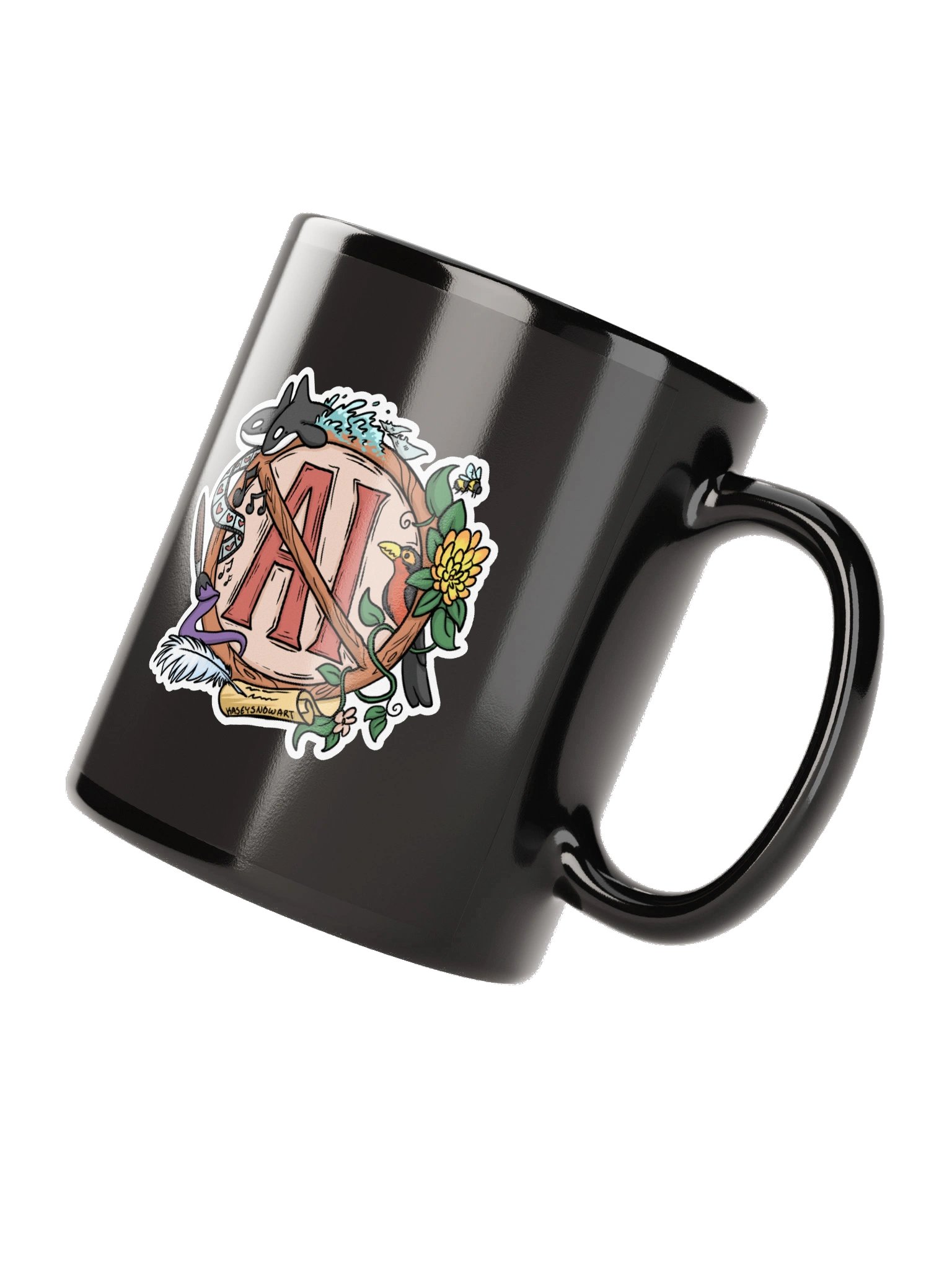 No AI Mug (Black) product image (8)