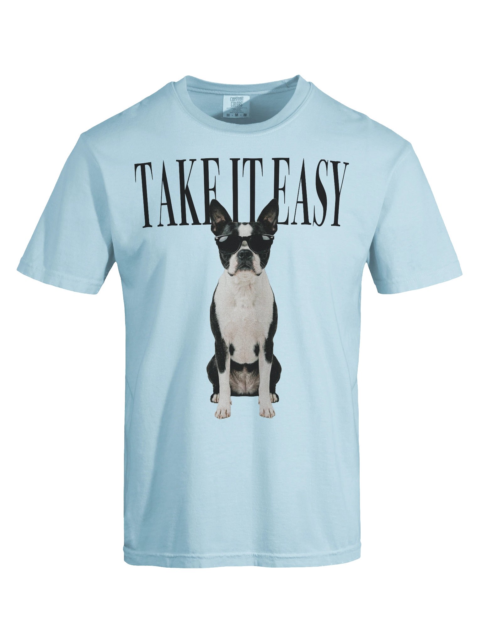 Take It Easy '90s Pop Vintage-Style T-Shirt for Boston Terrier(Black & White) Owners product image (10)