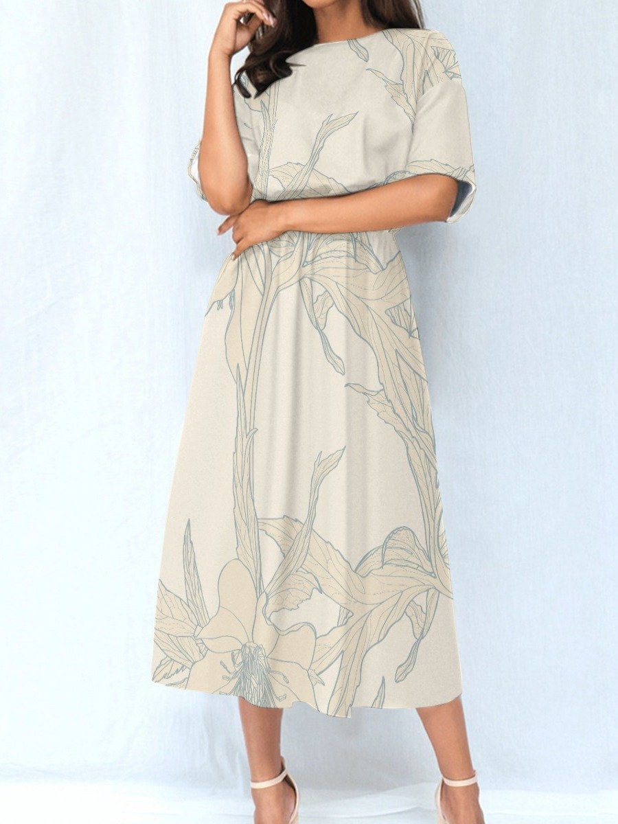 Elegant Flora Print Maxi Dress product image (1)