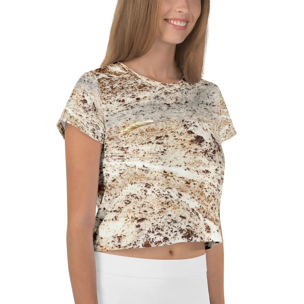 Espresso Swirl All-Over Print Crop Tee product image (4)