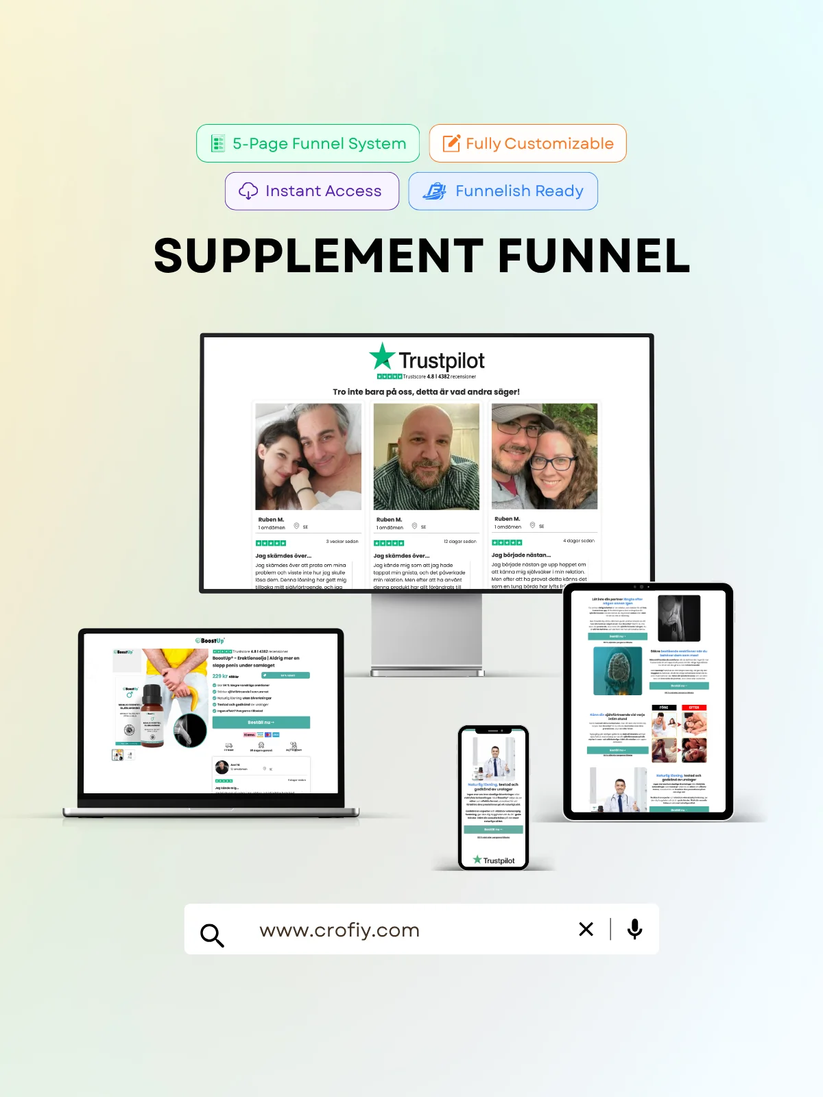 Wellness & Supplement Funnelish Sales Funnel Template product image (1)