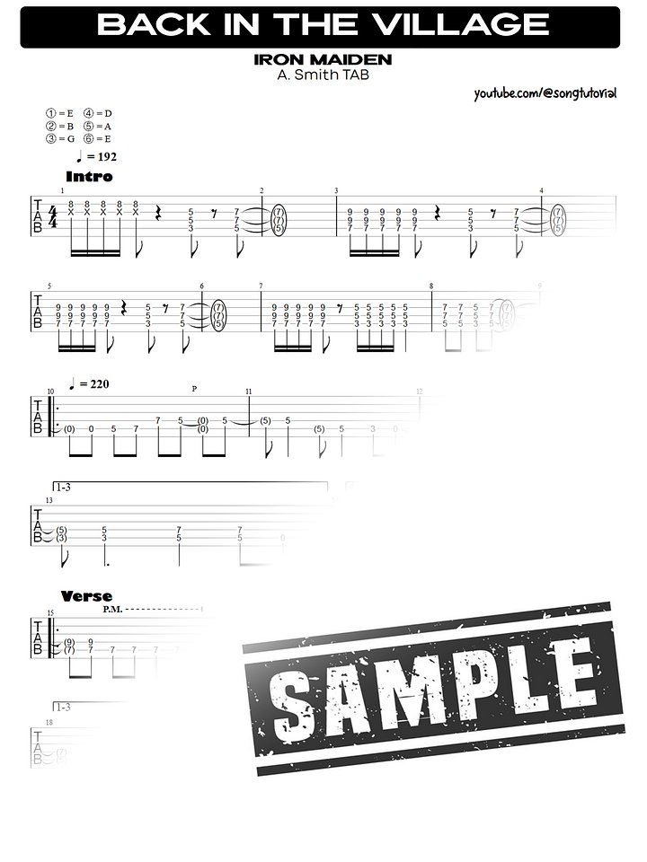 Invaders PDF TAB + Backing Track MP3 product image (2)