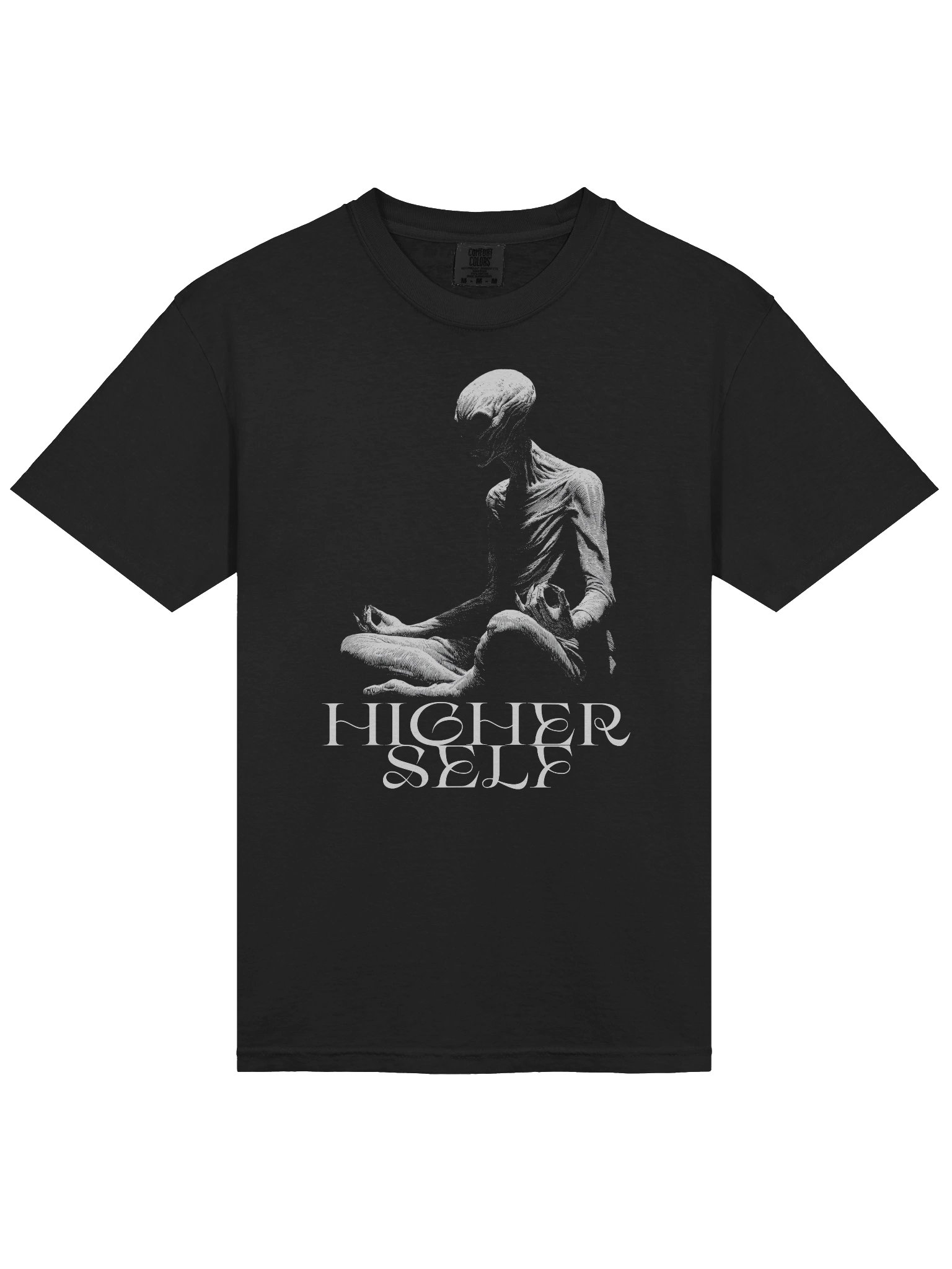HIGHER SELF, Meditating Alien Extraterrestrial, UFO, UAP, Meditation, spiritual soul T-Shirt product image (3)