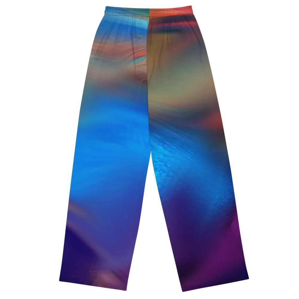 Rainbow Colorful Pattern Unisex Wide Leg Pants | Colorful Pants product image (4)