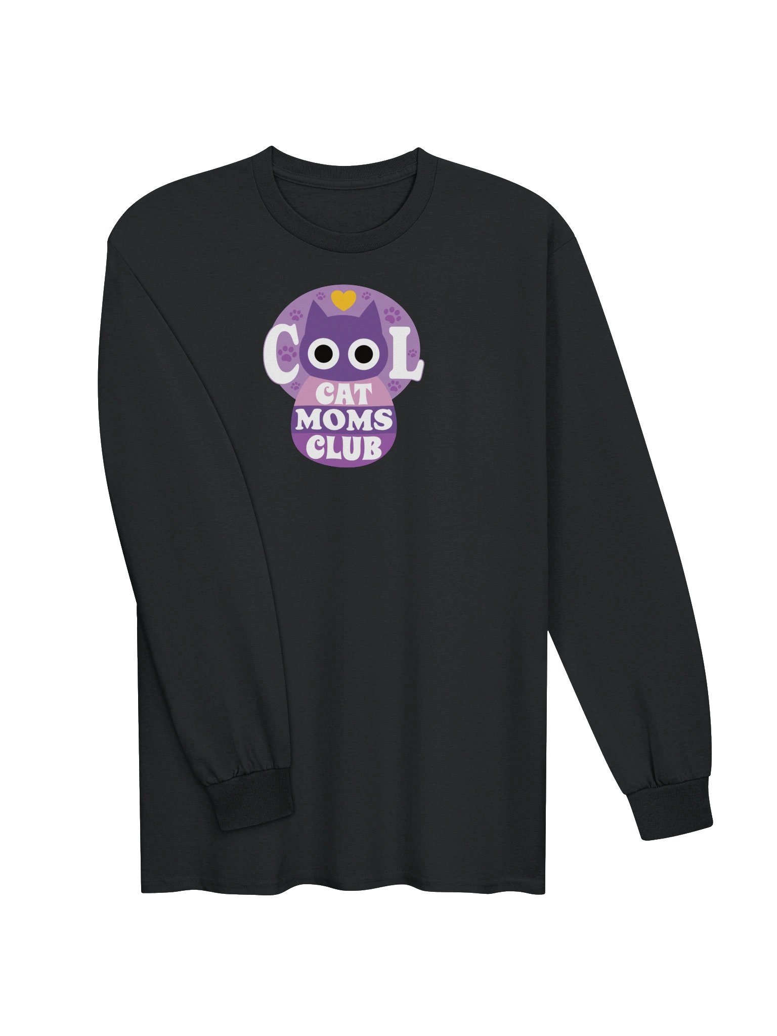 Cool Cat Moms Club 1 - Unisex Adult Long Sleeve T-shirt product image (2)