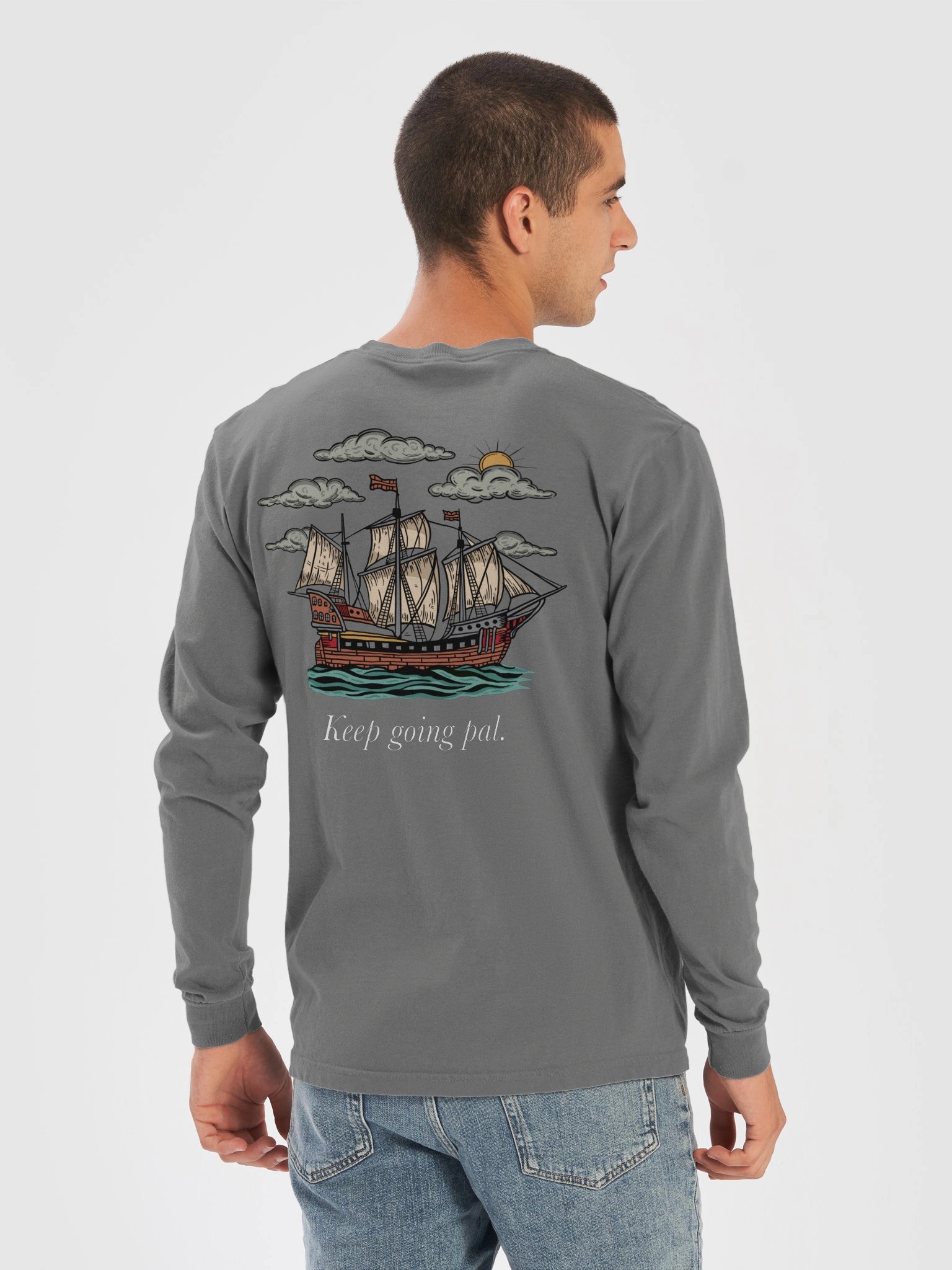 "Keep Going Pal" Tee [Long-sleeved] product image (6)