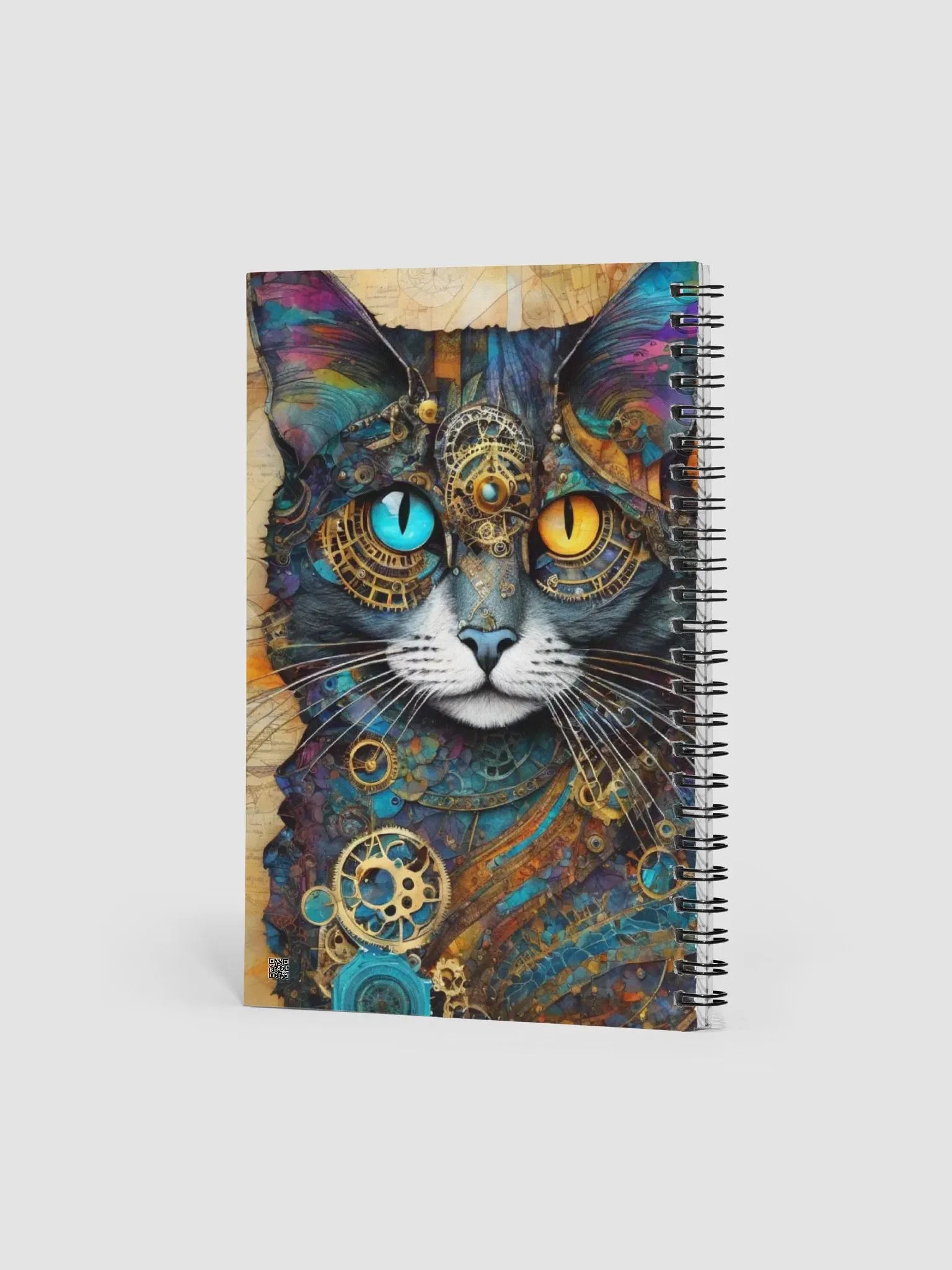 Spiral Notepad Steampunk Cat product image (2)