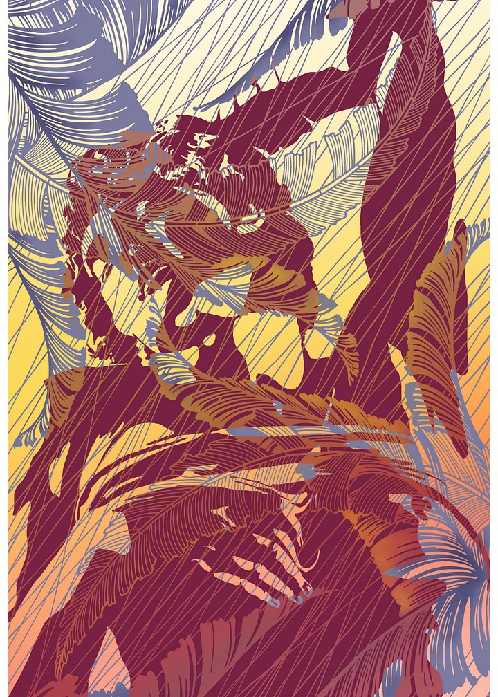 Red Michelangelo on Feathers - Print product image (1)