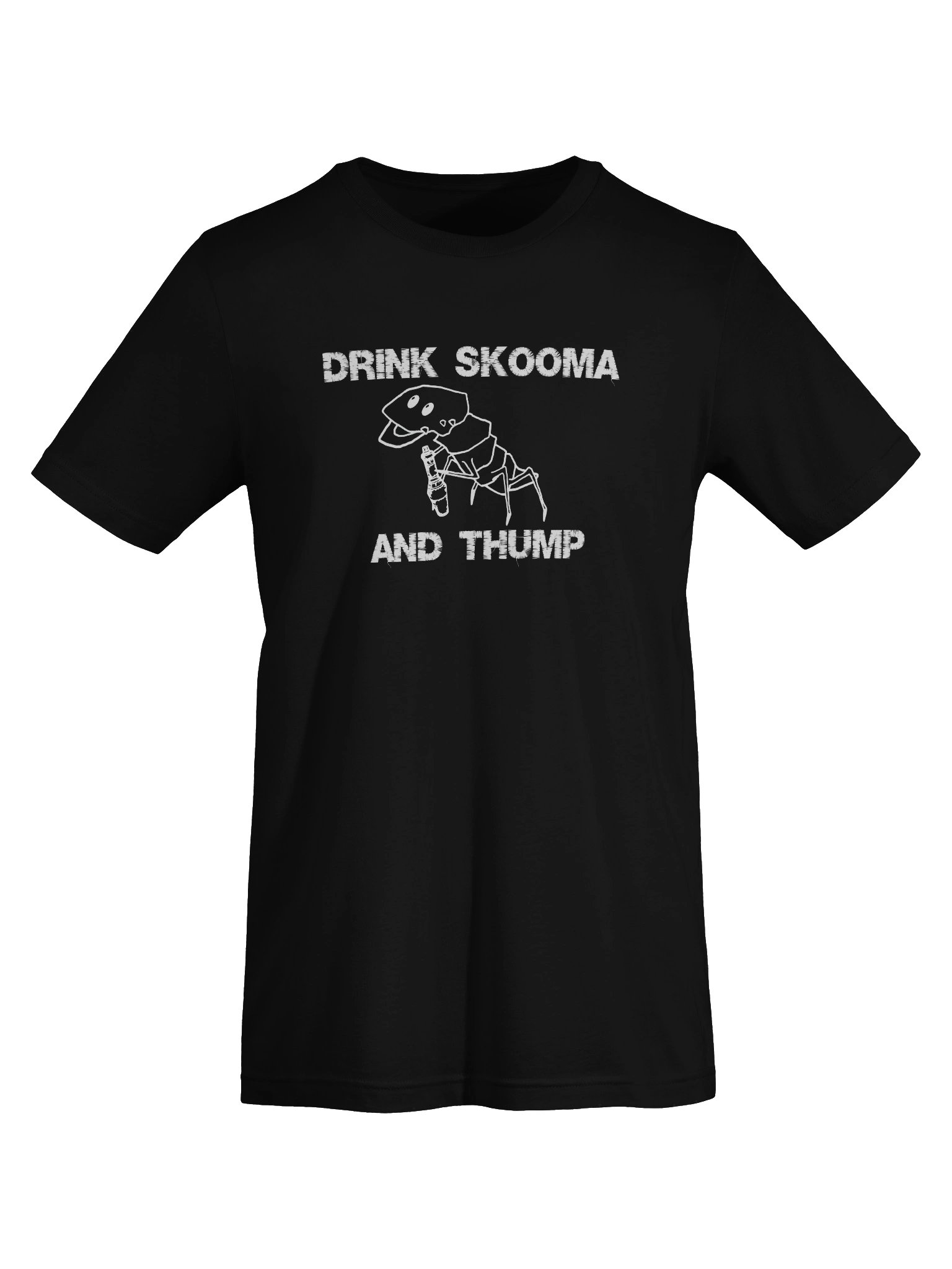 Drink Skooma and Thump T-Shirt (White on Black) product image (7)
