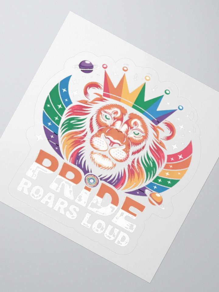Pride Roars Loud Sticker - Rainbow Lion Design product image (5)