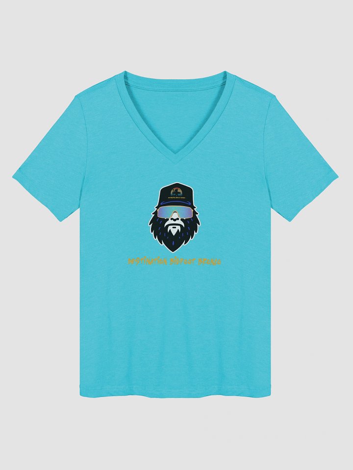 Destination Bigfoot Bronco Bigfoot Logo Bella+Canvas Women's Relaxed V-Neck T-Shirt (Turquoise) product image (1)