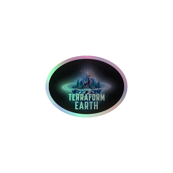 Elkhorn Terraform Earth Holographic Sticker product image (1)