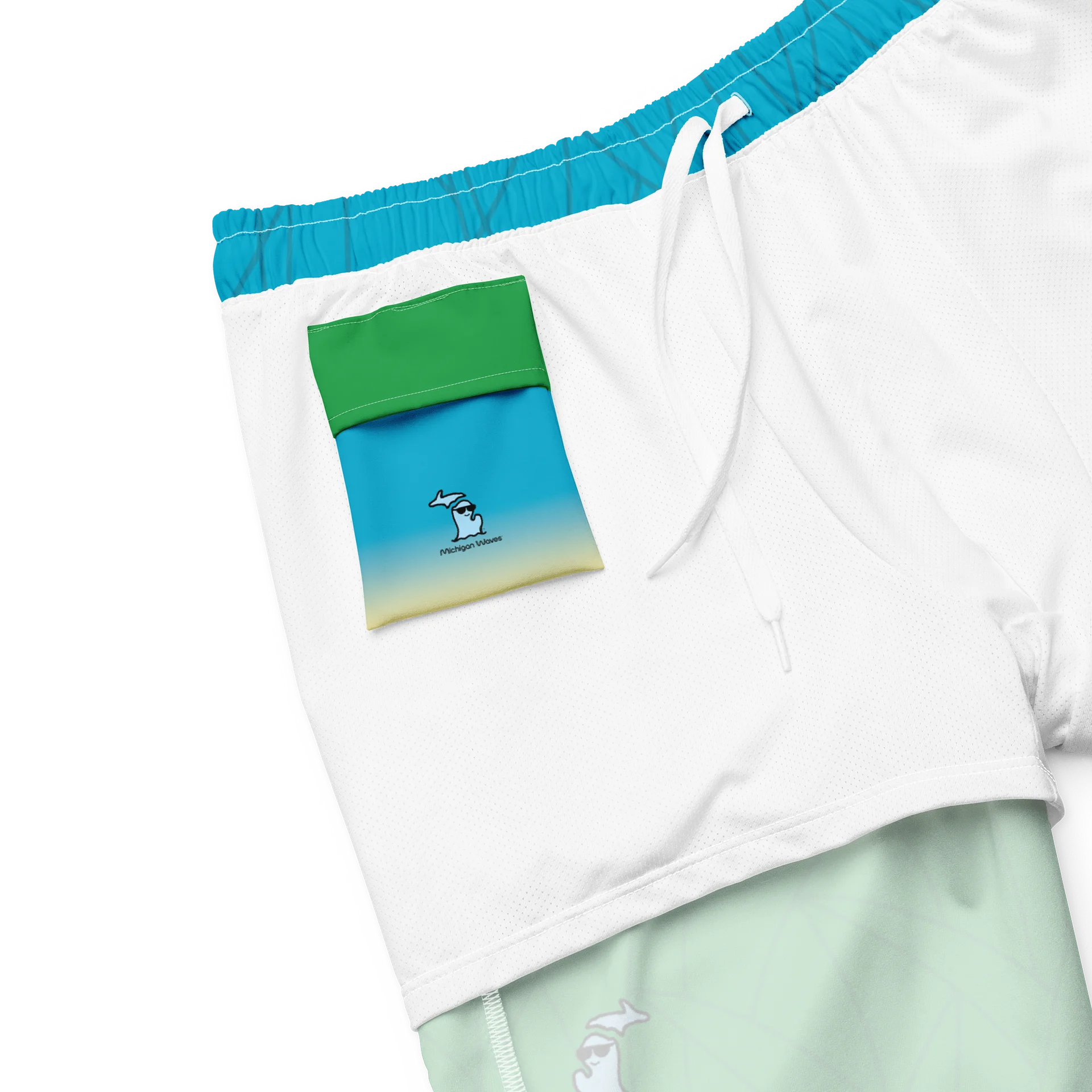 Michigan Waves™ Beach Grass Swim Trunks product image (8)