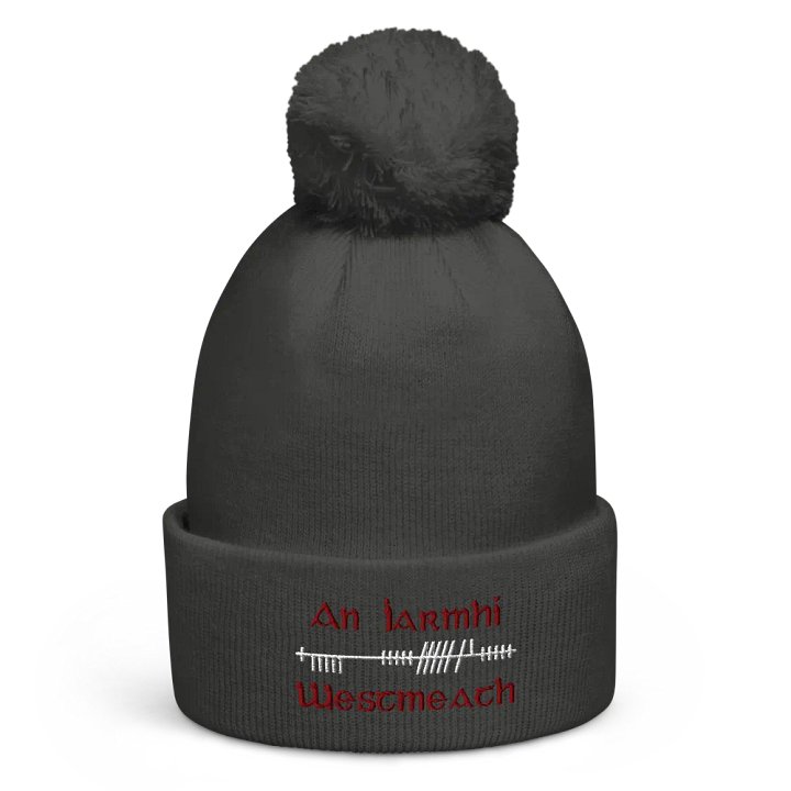 Westmeath/An Iarmhí Orthodox style Ogham embroidered Pom-Pom Beanie product image (3)