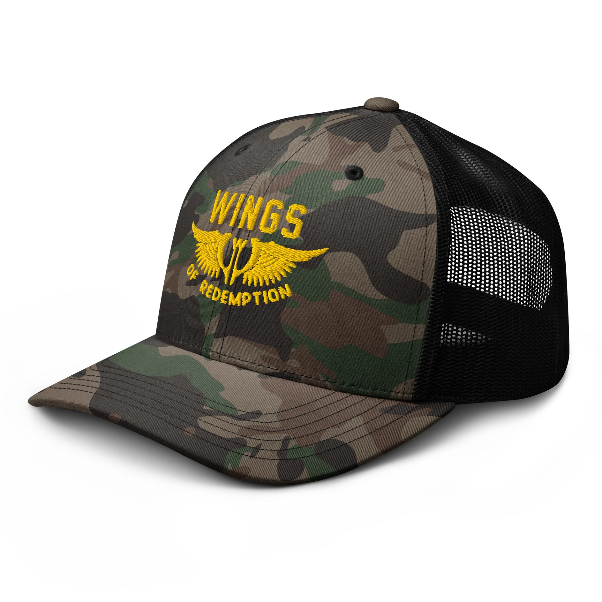 [WOR Shop] WOR Logo [gold] - Camo Trucker Hat product image (4)