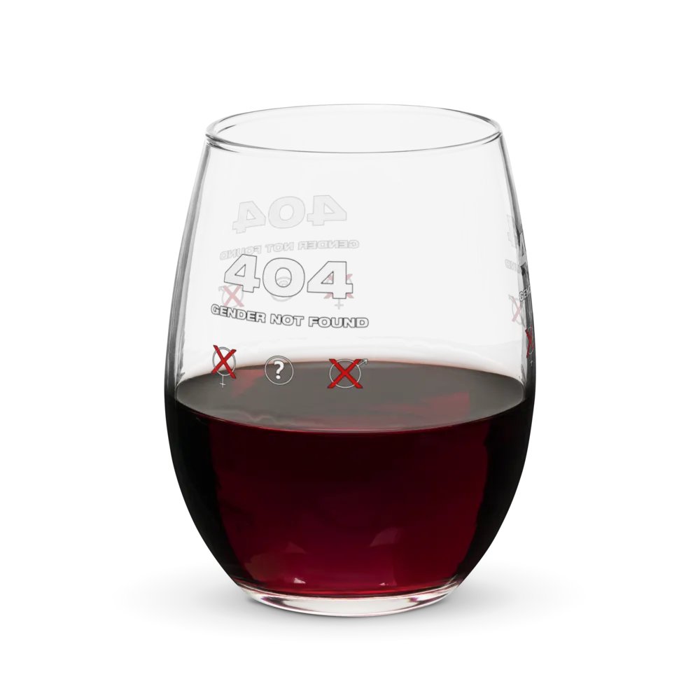 404 Gender not Found Wine Glass product image (8)
