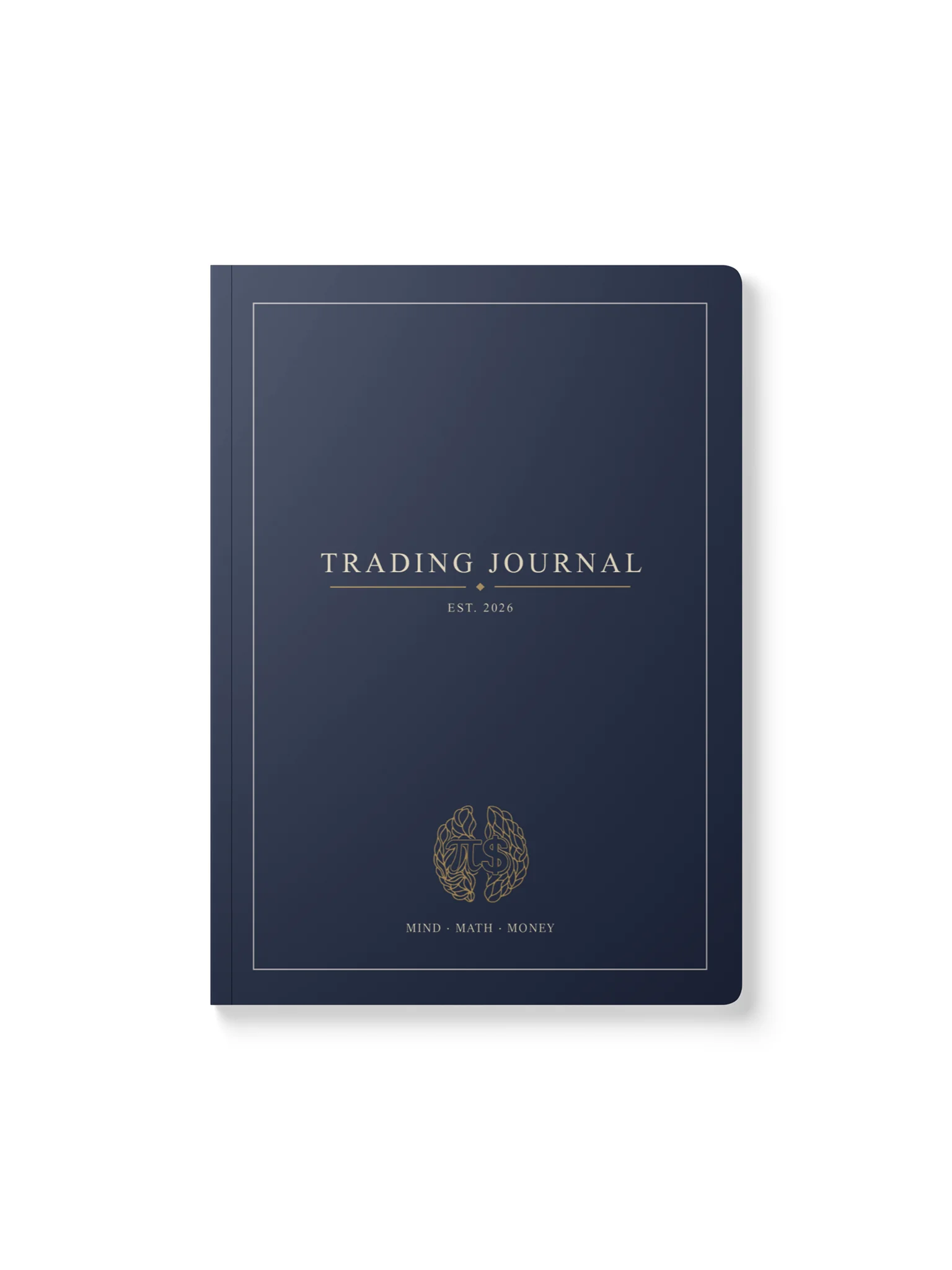 Trading Journal — Trade Log Notebook for Day & Swing Traders | Stock Market Journal | Trader Gift | Finance Office Desk | Softcover 200 Pages | Gold & Navy product image (1)