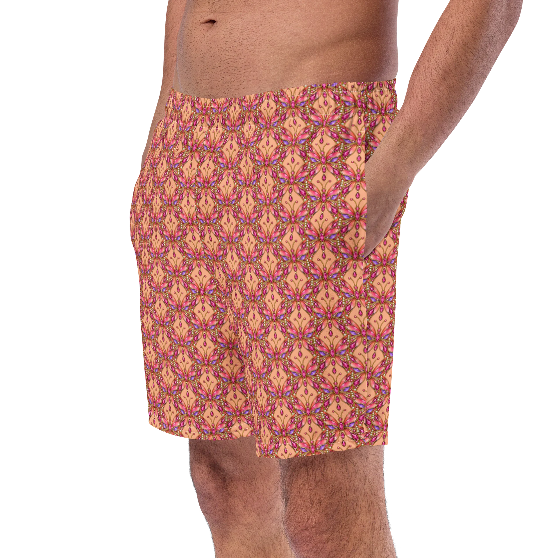 Ornate Blossom All-Over Print Swim Trunks product image (2)