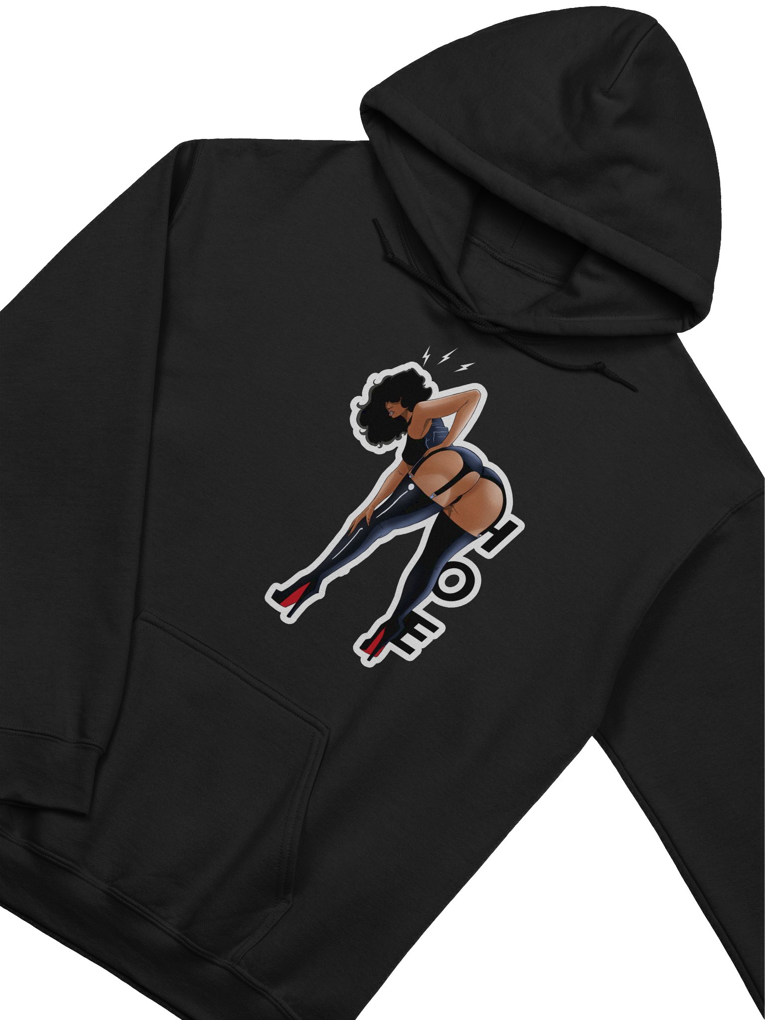 HOE HOODIE NAUGHTY - BLACK product image (2)