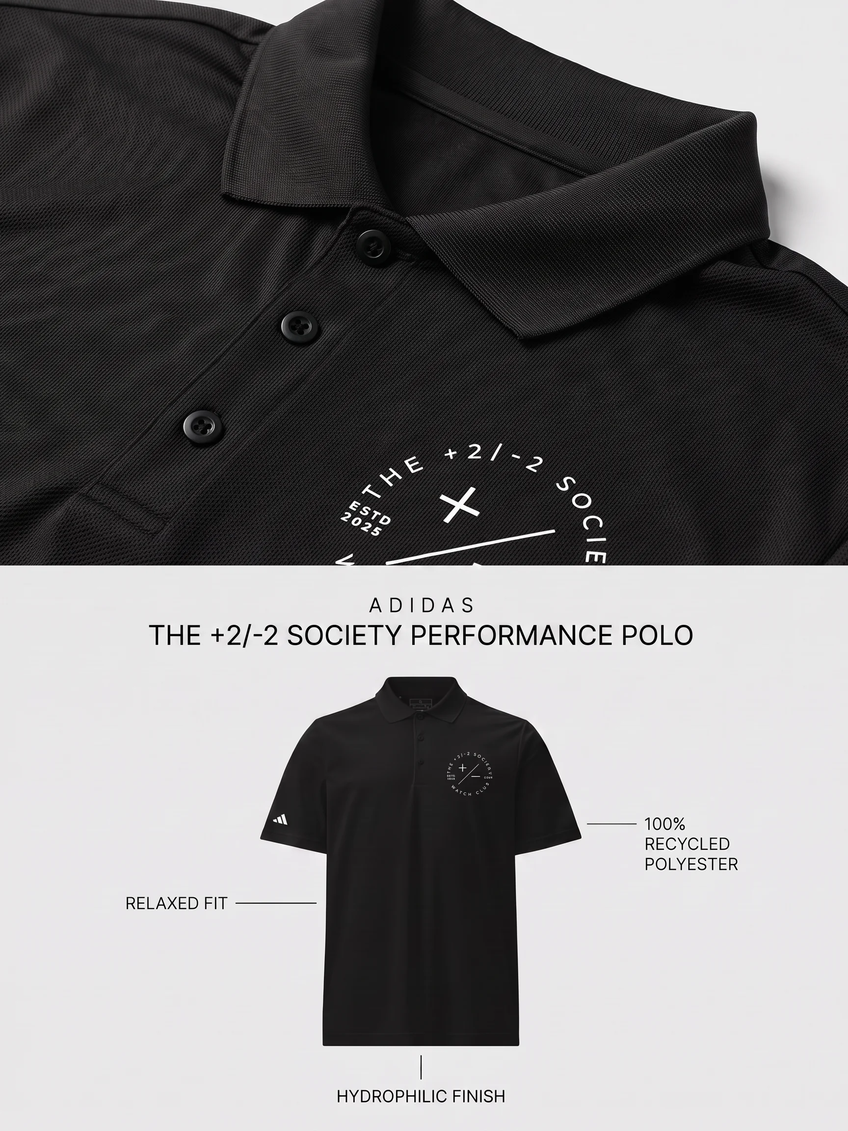 The +2/-2 Society Performance Polo — by adidas product image (5)