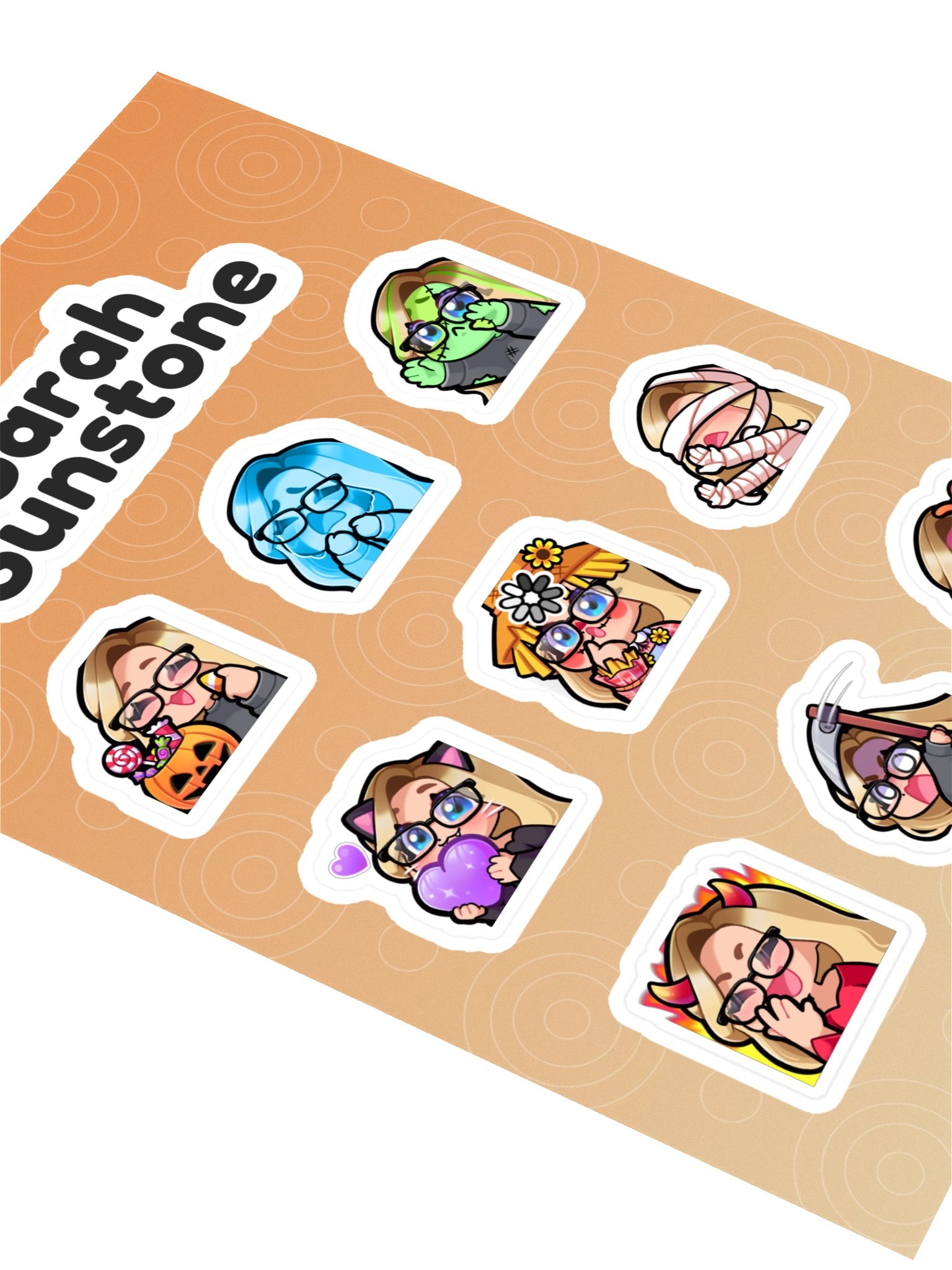 Spooky Emote Sticker Sheet (A) product image (2)