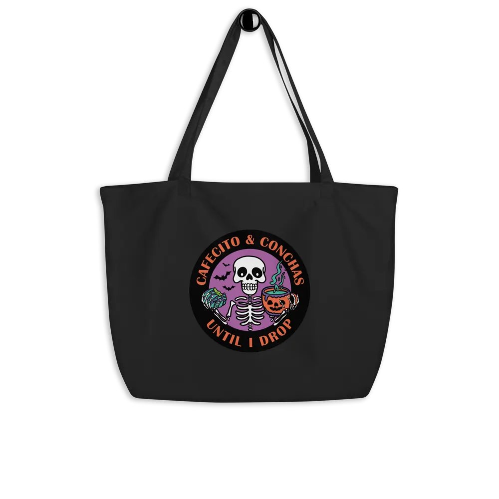 Cafecito and Conchas Halloween Skeleton Organic Cotton Tote product image (3)