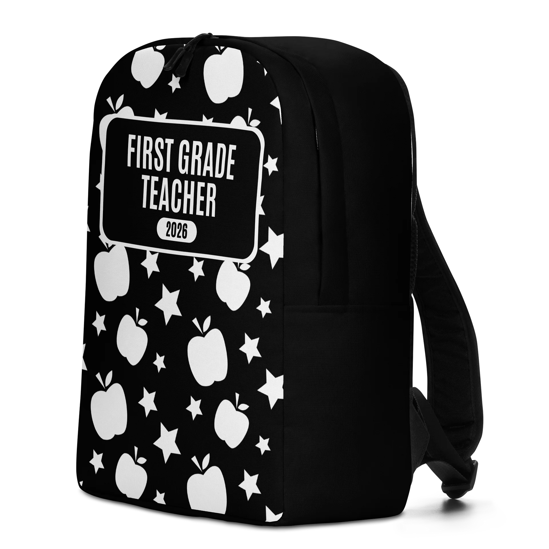 First Grade Teacher Backpack - Back to School Apple and Stars Pattern Bag, Teacher Gift 2026 product image (2)
