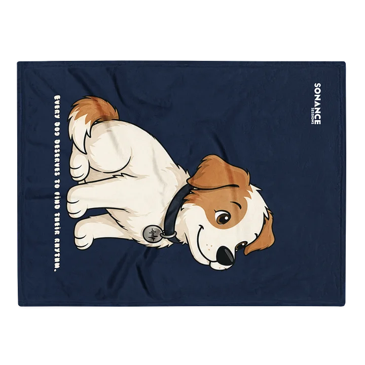 Sonance Dog Throw Blanket (Look Up) Navy product image (1)