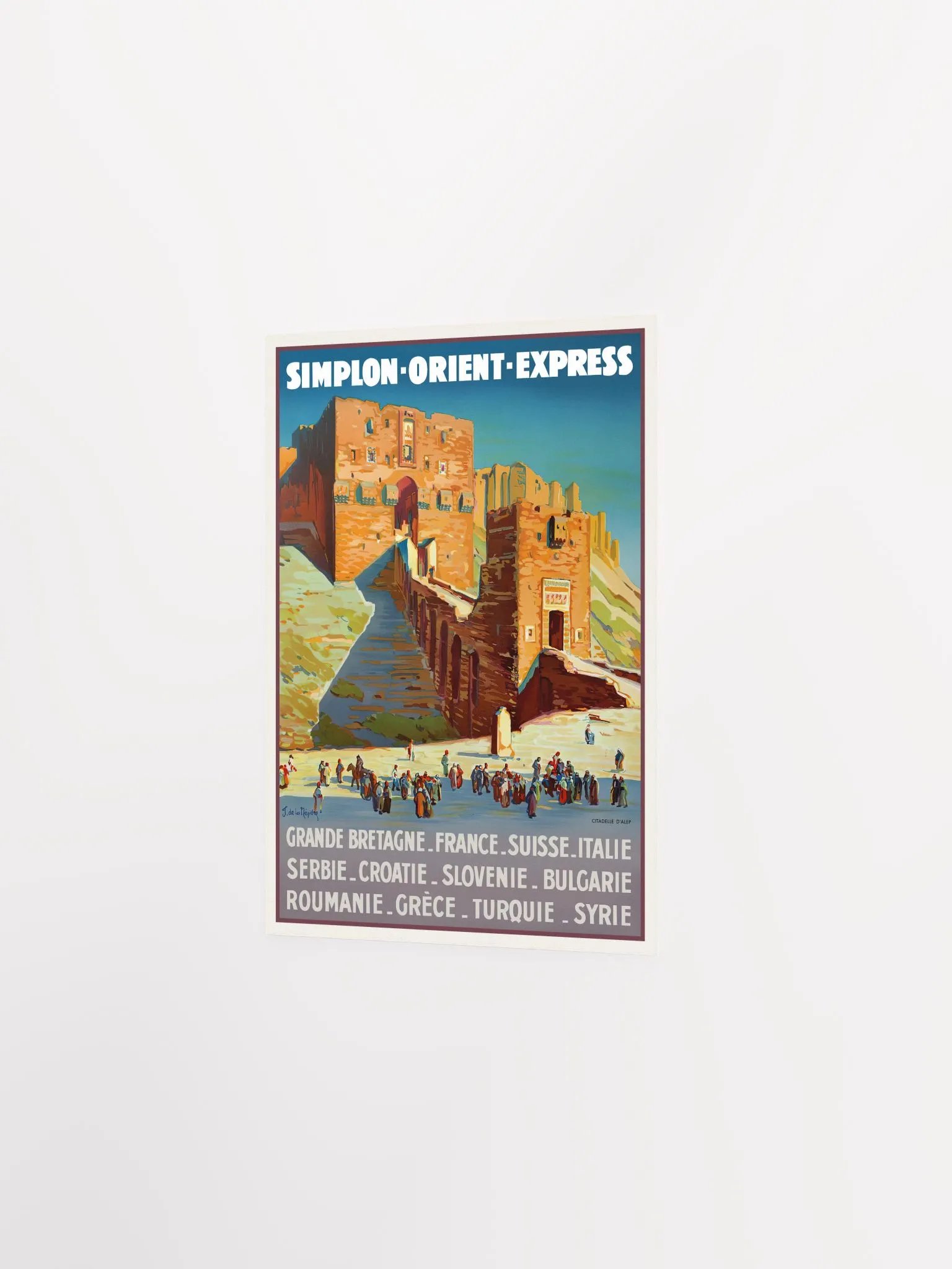 Simplon Orient Express, Aleppo, Syria — retro vintage travel poster, retro travel art, retro travel wall art product image (7)