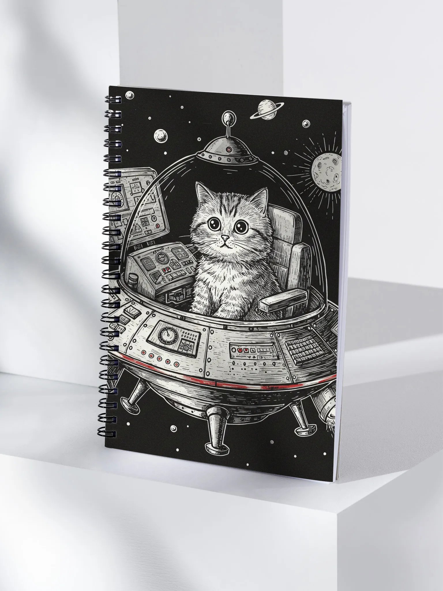 Cosmic Cat Adventures Spiral Notebook product image (1)