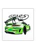 Green Lizard Kiss Cut Sticker