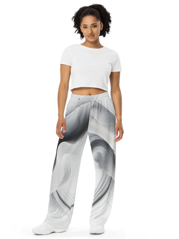 Women's Stream-White-4 Print Pants product image (2)