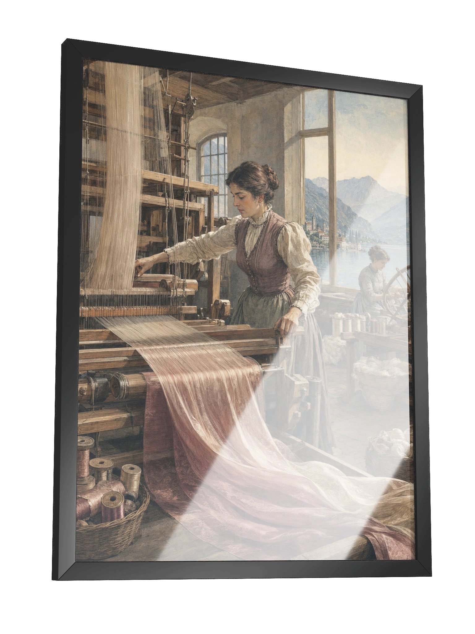 La Seta di Como — Framed Matte Art Print product image (6)