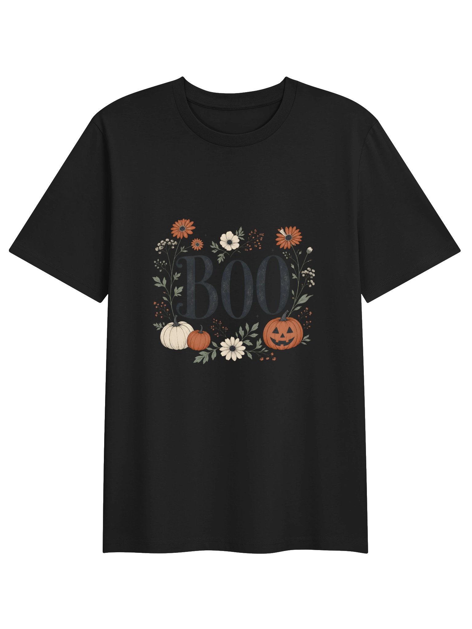 BOO Halloween Pumpkin Floral Tee product image (2)