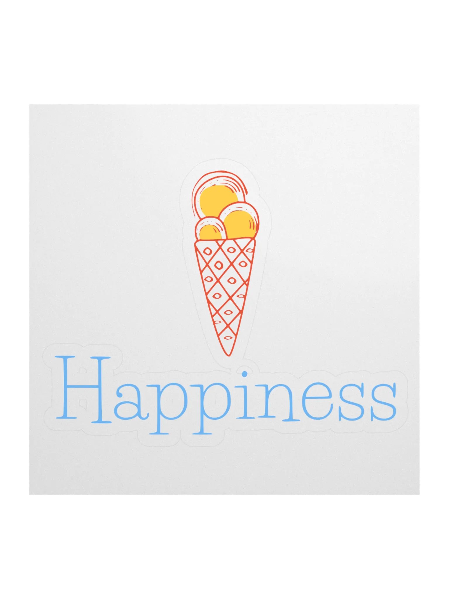Happiness Scoops Kiss Cut Sticker product image (1)