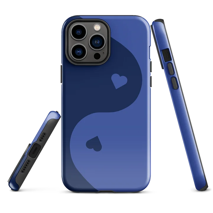 Deep Blue Yin Yang Heart iPhone Case product image (2)
