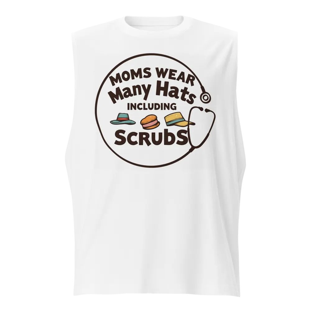 Moms Wear Many Hats Muscle Tank product image (1)