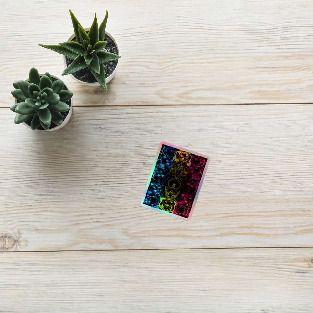 Pansexual Pride Flag Sticker (Flourish Variation) product image (10)