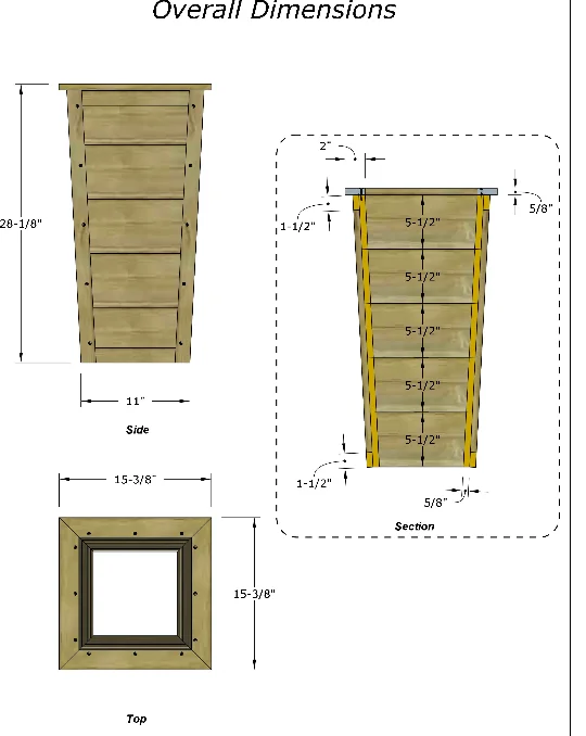 Five Picket Tall Box Planter Plan product image (4)