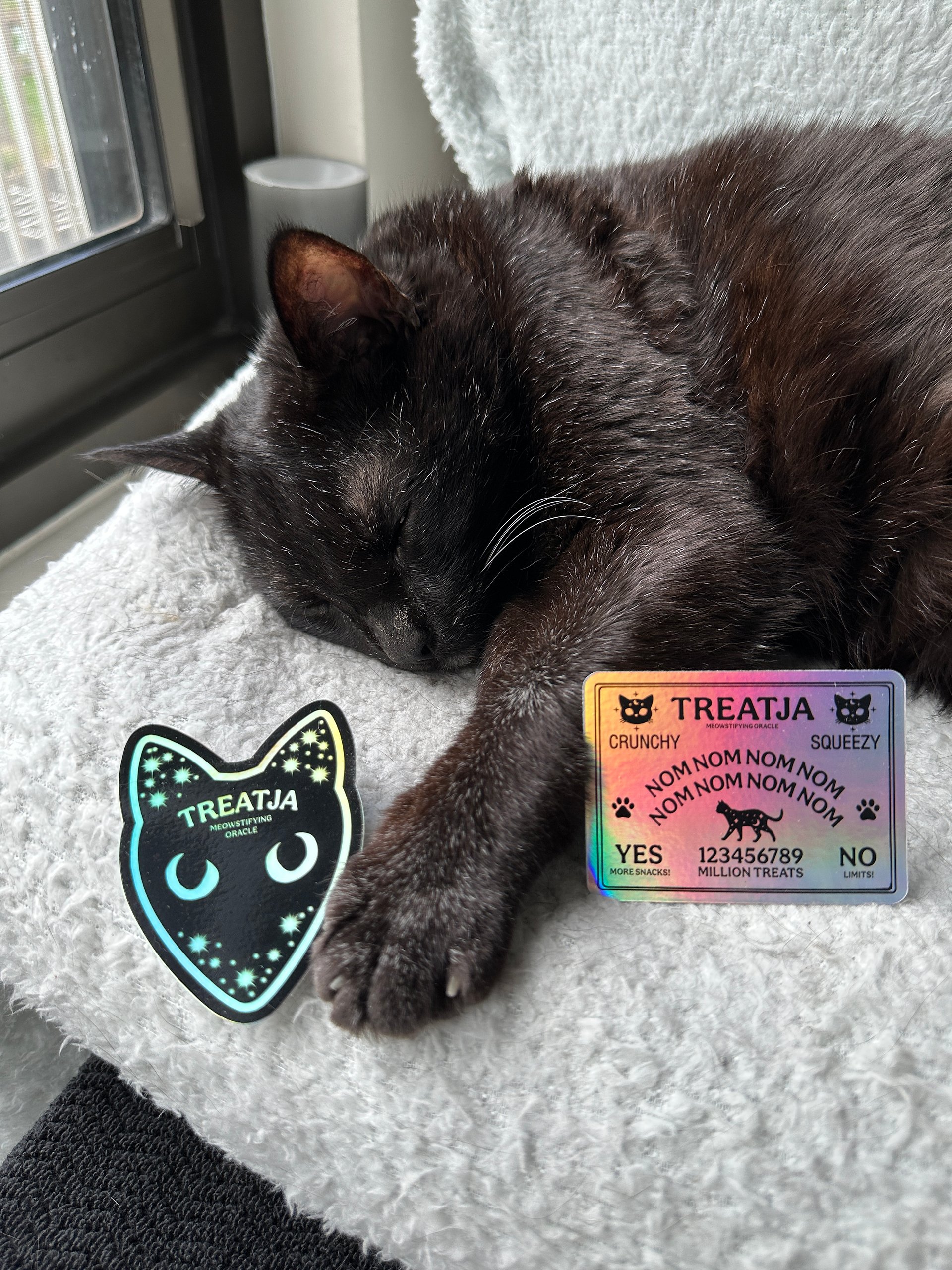Holographic Treatja board and planchette sticker bundle product image (2)