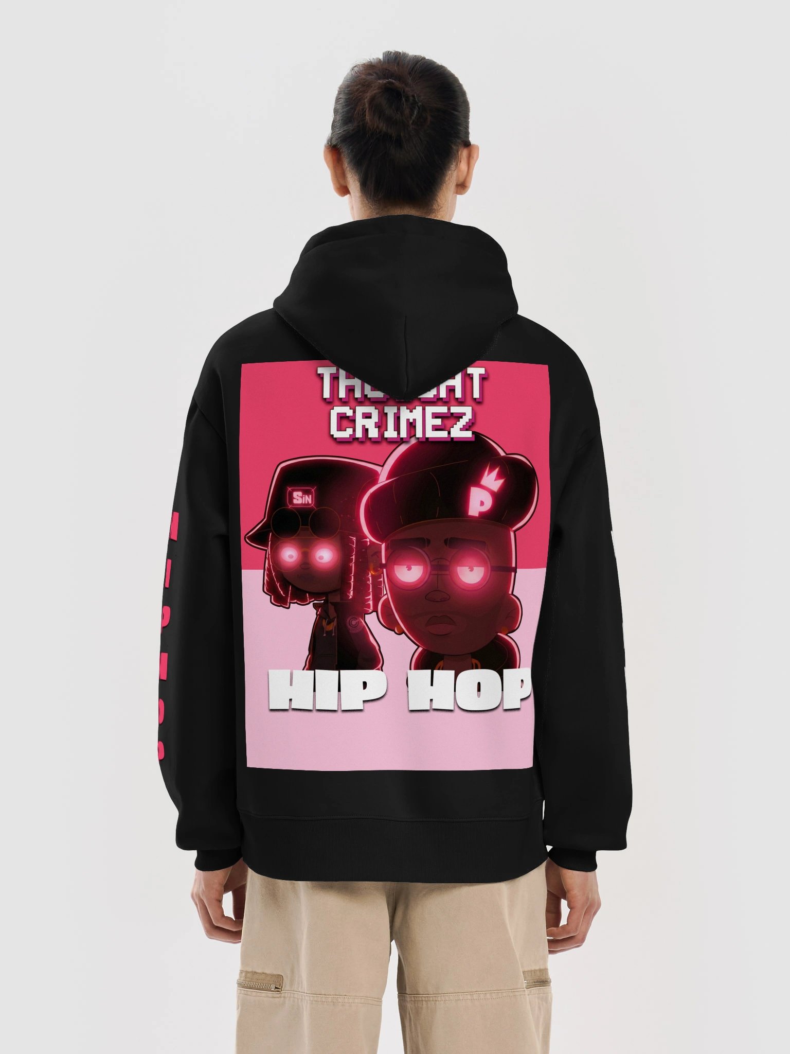 HIP HOP DARK CRIMEZ Neon Graphic Hoodie product image (16)