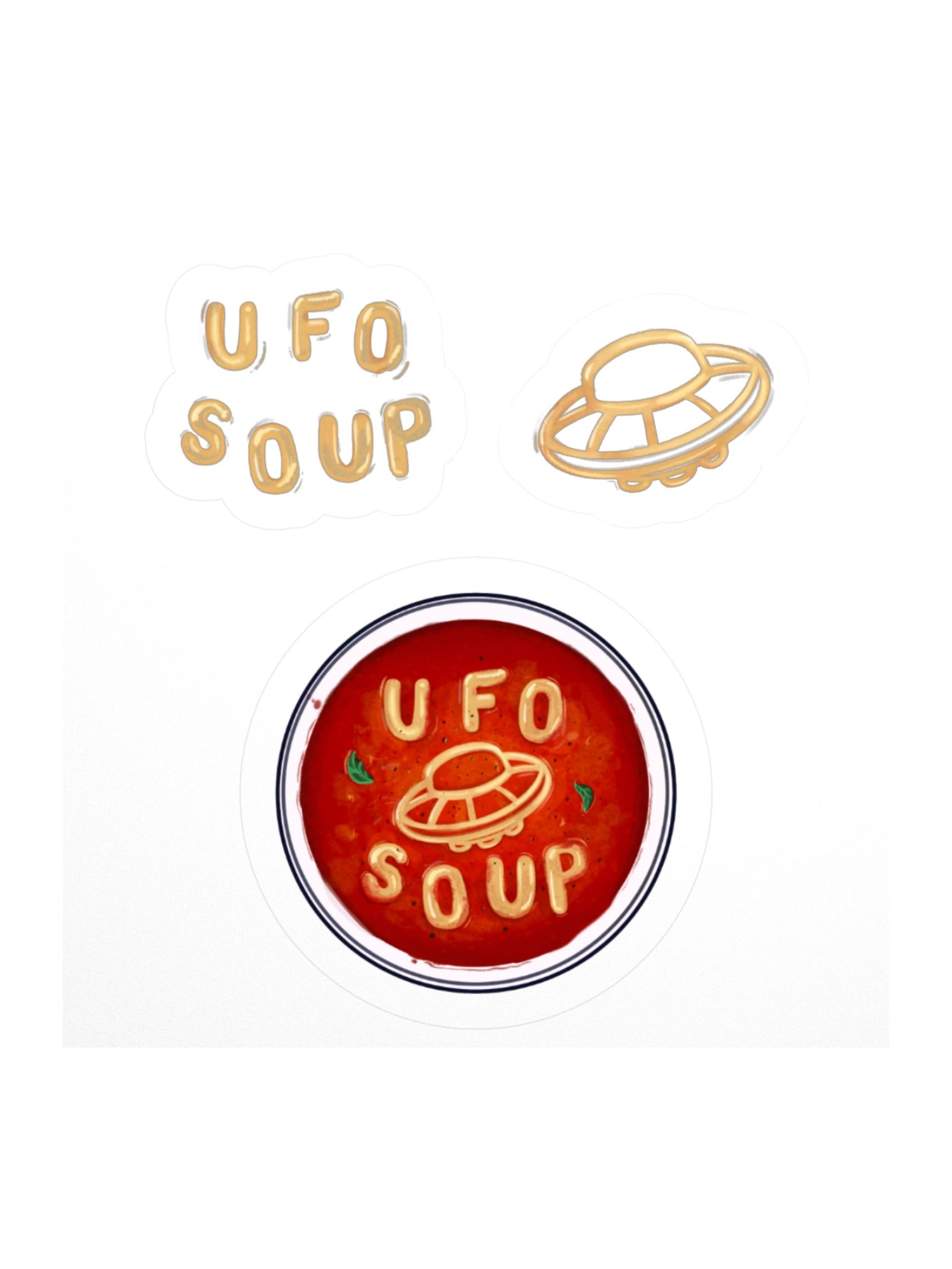 ufo soup sticker sheet product image (1)