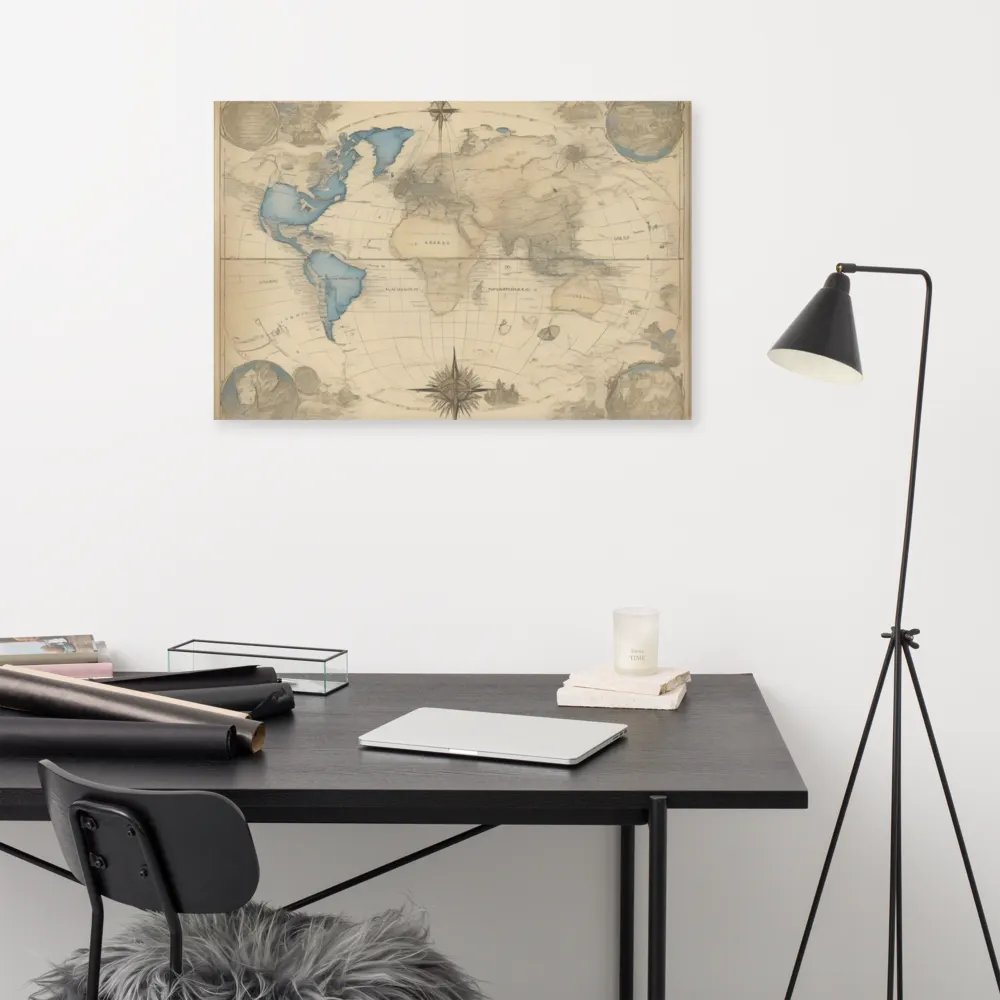 World Map for Wall Art | Earth Impressions Hand-Drawn World Map [24