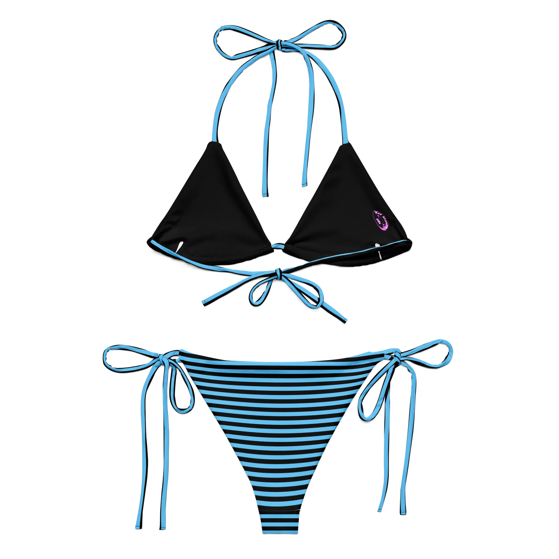 Blaque and Blue Kat Skull Bikini product image (2)