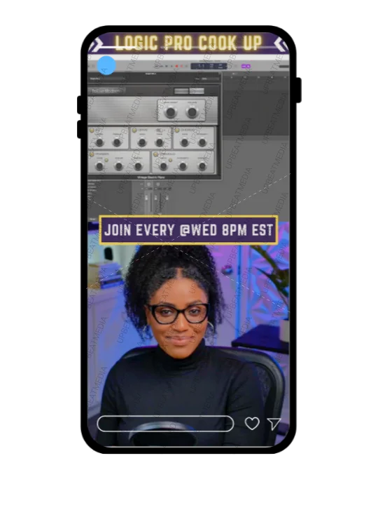 Free Canva Music Stream Overlay Template for Music Creators (Horizontal + Vertical for OBS Studio) product image (2)